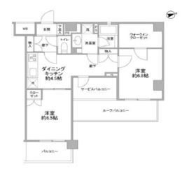 カルディア西馬込 406 間取り図