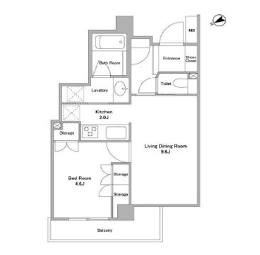 パークグレイス駒込 412 間取り図