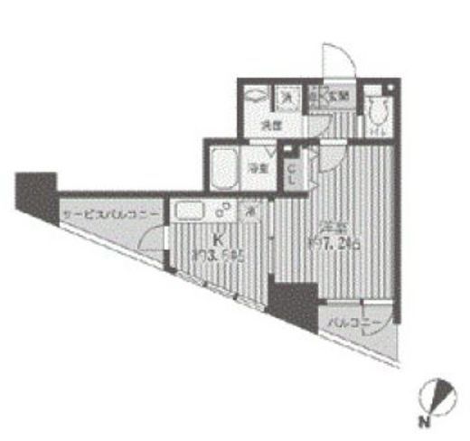 レジディア蒲田 805 間取り図