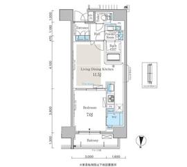 パークアクシス日本橋本町 202 間取り図