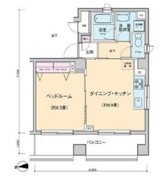 プロッシモ新宿 701 間取り図