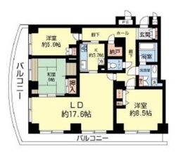 プラティーヌ田町 211 間取り図