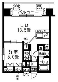 レジディア錦糸町 1307 間取り図