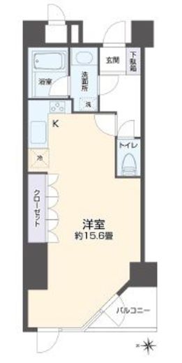 リエトコート四谷 802 間取り図