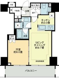 ザ・パークハウス新宿御苑西 4階 間取り図