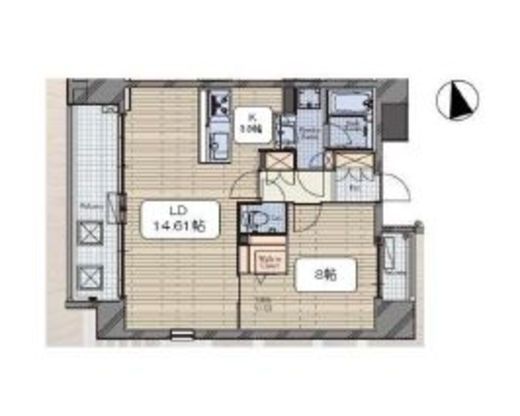 麻布十番テラス 801 間取り図