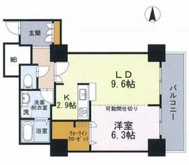 品川シーサイドビュータワー1 1607 間取り図