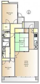 朝日エンブレム八雲台 3階 間取り図