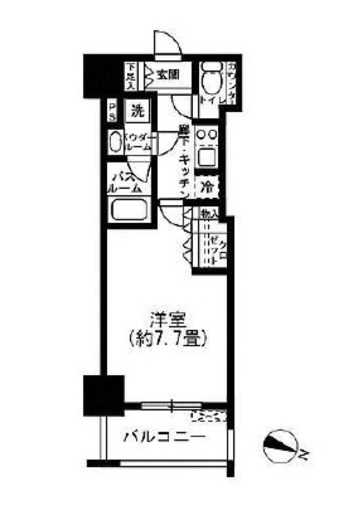 シティハウス東麻布 8階 間取り図