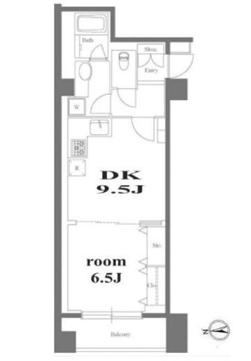 グレンパーク西麻布 106 間取り図