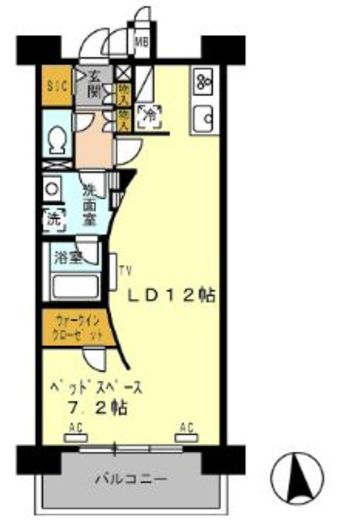 ロイヤルパークス西新井 717 間取り図