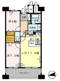 ロイヤルパークス西新井 1302 間取り図