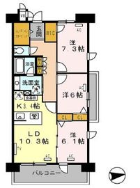 ロイヤルパークス西新井 835 間取り図