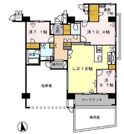 ロイヤルパークス西新井 109 間取り図