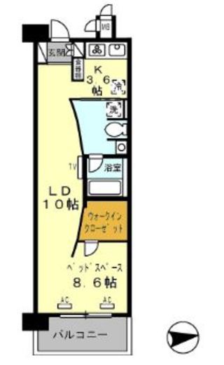 ロイヤルパークス西新井 333 間取り図