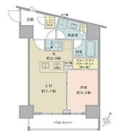 ザ・パークワンズ品川戸越 12階 間取り図