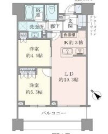 ブリリアタワーズ目黒 23階 間取り図