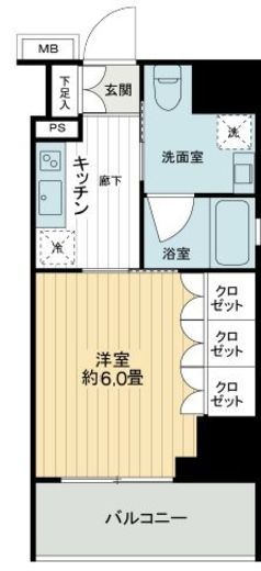 グリーンパーク日本橋小伝馬町 4階 間取り図