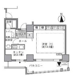 アクティ汐留 507 間取り図