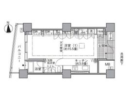 アクティ汐留 4414 間取り図