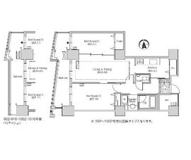 アクティ汐留 1002 間取り図