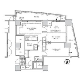 アクティ汐留 701 間取り図