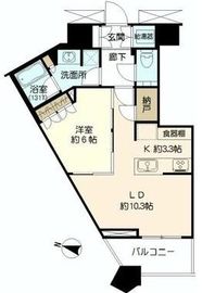 勝どきザ・タワー 43階 間取り図