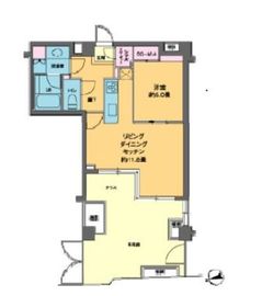 カスタリア高輪台2 102 間取り図