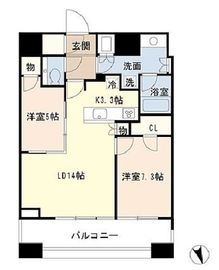 勝どきザ・タワー 53階 間取り図