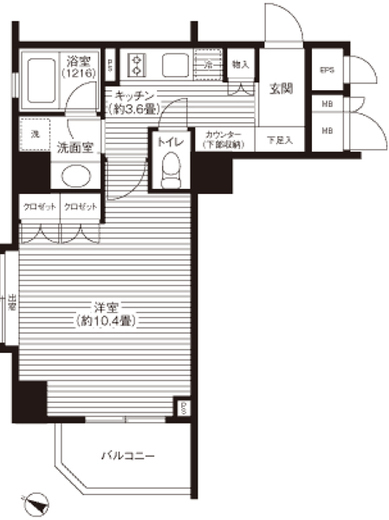 グランハイツ代々木 1002 間取り図