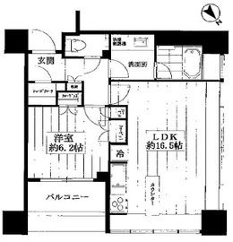 ザ・ヒルトップタワー高輪台 7階 間取り図