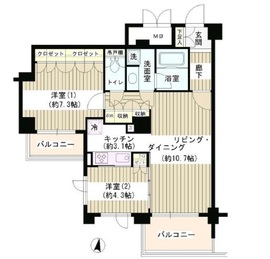 アゼリアテラス新宿 6階 間取り図