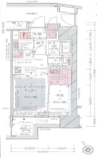ドレッセ武蔵小山プレヴィ 2階 間取り図