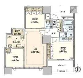 ドゥ・トゥール 8階 間取り図