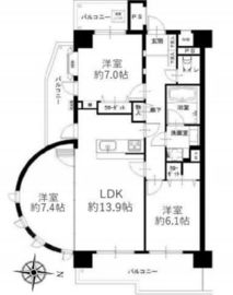 アルシオン芝浦 10階 間取り図