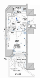 コンシェリア新橋 14階 間取り図