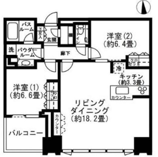 シティタワーズ豊洲ザ・シンボル 36階 間取り図