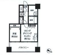 HF西新宿レジデンスウエスト 406 間取り図