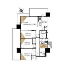 シティタワー目黒 12階 間取り図