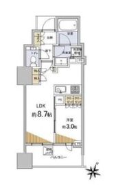 ウェリスタワー千代田岩本町 7階 間取り図