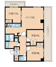 レジディア文京音羽 303 間取り図