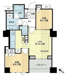 グランスイート広尾 4階 間取り図