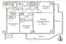 レグノ・グランデ一番町タワー 2階 間取り図