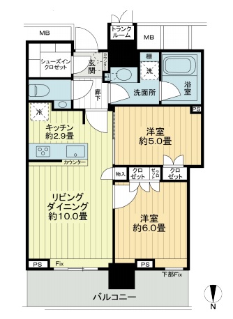 ザ・パークハウス晴海タワーズ クロノレジデンス 9階 間取り図