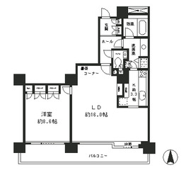 リバーポイントタワー 1707 間取り図