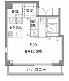 カスタリア中目黒 605 間取り図