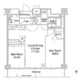 コンフォリア駒場 204 間取り図