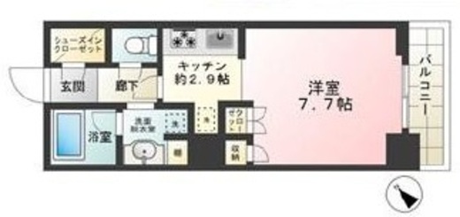 中目黒アリーナ 9階 間取り図