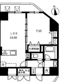 ハーモニーレジデンス浜松町 13階 間取り図