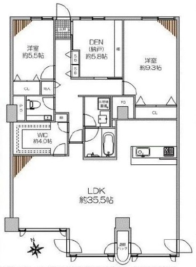 新宿アイランドレジデンス 8階 間取り図